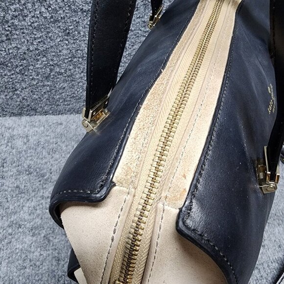 Kate Spade Parker Street Allena Doctor Satchel Black and Tan Leather Suede - Picture 5 of 16